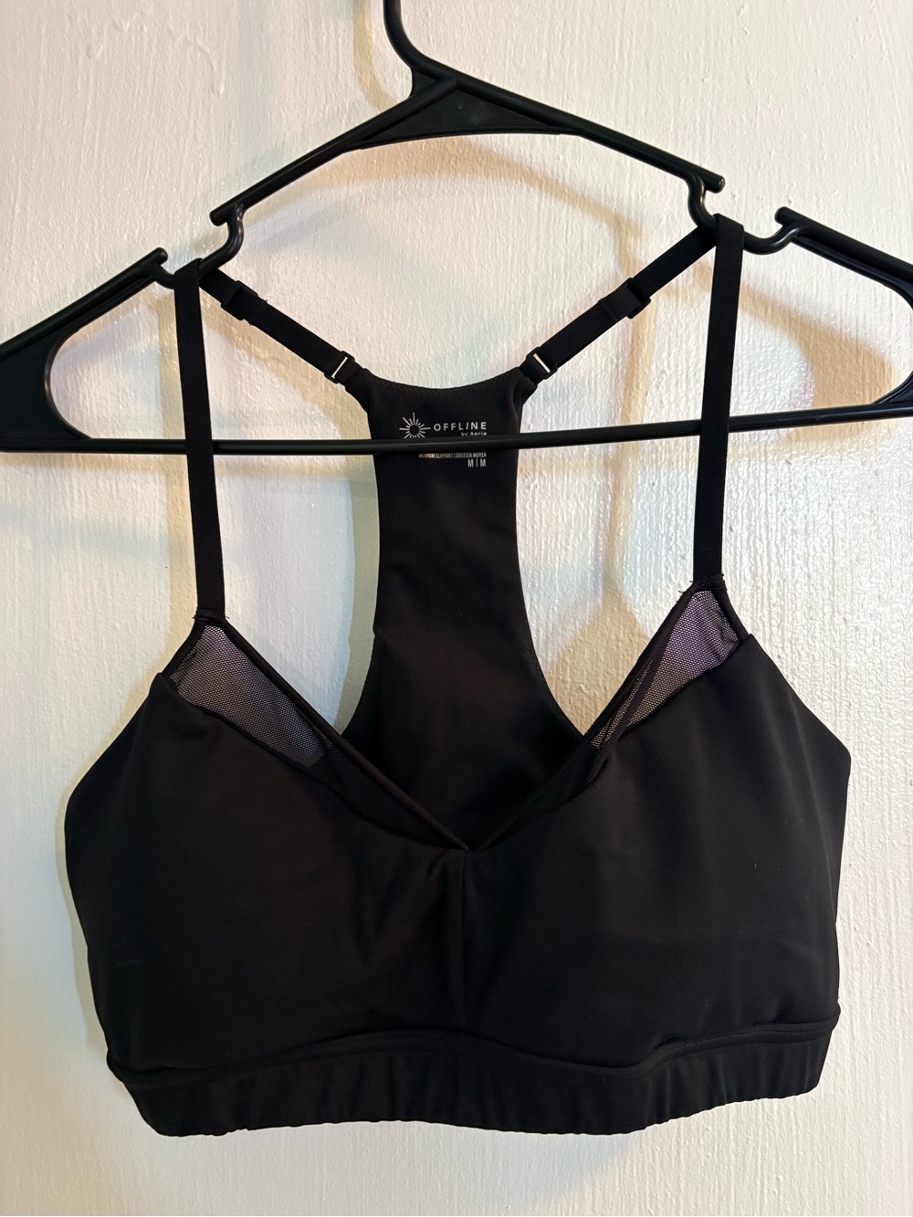 Offline by Aerie Black Racerback Bralette